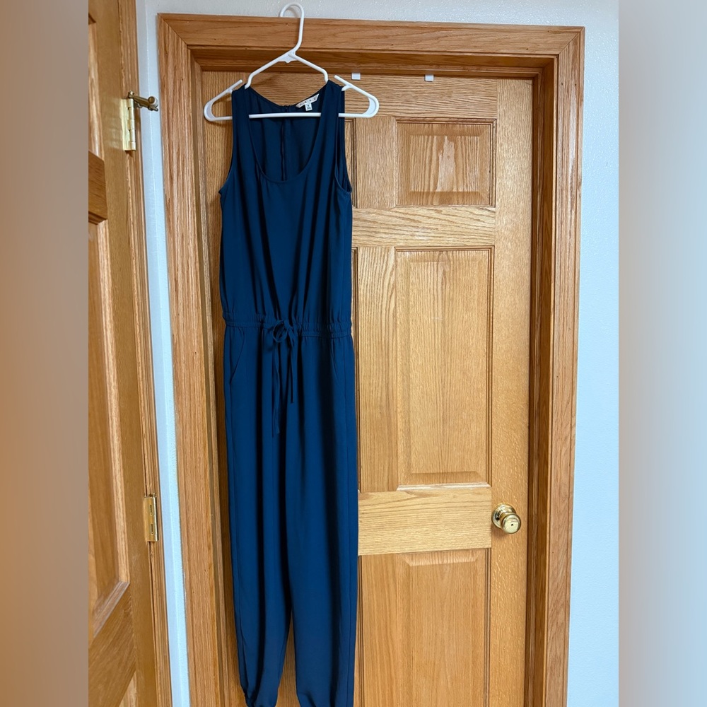 Cabi Navy Sleeveless Jumpsuit